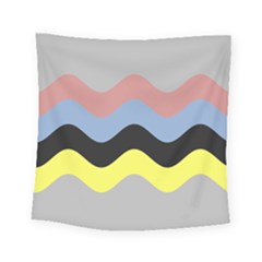 Wave Waves Chevron Sea Beach Rainbow Square Tapestry (small)