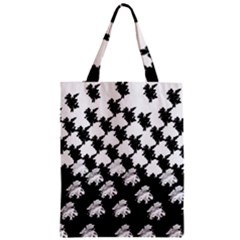 Transforming Escher Tessellations Full Page Dragon Black Animals Zipper Classic Tote Bag by Mariart
