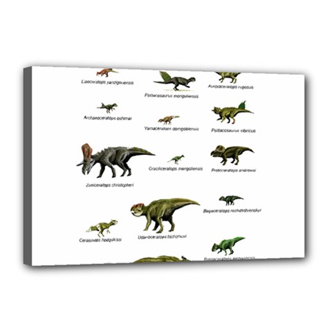 Dinosaurs Names Canvas 18  X 12  by Valentinaart