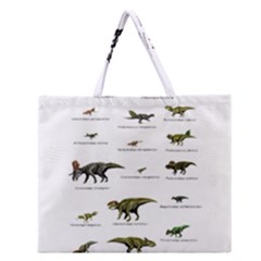 Dinosaurs Names Zipper Large Tote Bag by Valentinaart