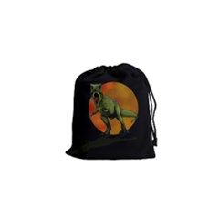 Dinosaurs T-rex Drawstring Pouches (xs)  by Valentinaart