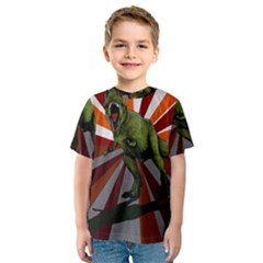 Dinosaurs T-rex Kids  Sport Mesh Tee