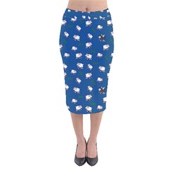 Sweet Dreams  Velvet Midi Pencil Skirt by Valentinaart