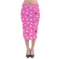 Sweet Dreams  Velvet Midi Pencil Skirt by Valentinaart