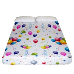 Balloons   Fitted Sheet (california King Size) by Valentinaart