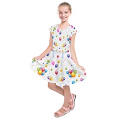 Balloons   Kids  Short Sleeve Dress by Valentinaart