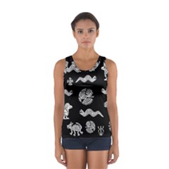 Aztecs Pattern Women s Sport Tank Top  by Valentinaart