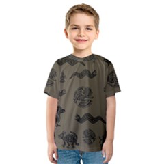 Aztecs Pattern Kids  Sport Mesh Tee