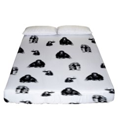 Chimpanzee Fitted Sheet (king Size) by Valentinaart