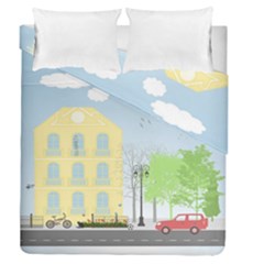 Urban Scene Duvet Cover Double Side (queen Size) by linceazul