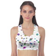 Space pattern Sports Bra