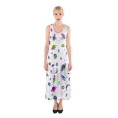 Space pattern Sleeveless Maxi Dress