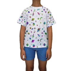 Space pattern Kids  Short Sleeve Swimwear