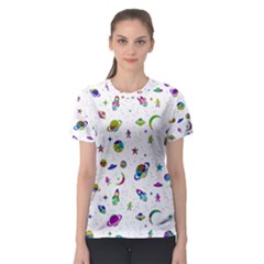 Space pattern Women s Sport Mesh Tee