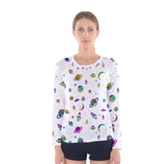 Space pattern Women s Long Sleeve Tee