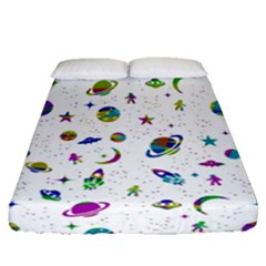 Space pattern Fitted Sheet (Queen Size)