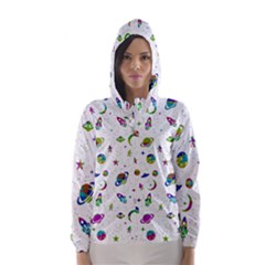 Space pattern Hooded Wind Breaker (Women)