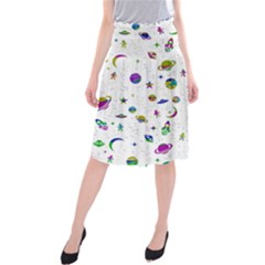 Space pattern Midi Beach Skirt