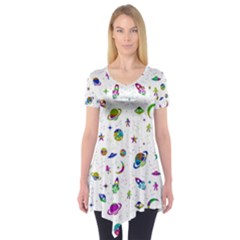 Space pattern Short Sleeve Tunic 