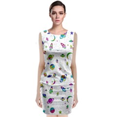 Space pattern Classic Sleeveless Midi Dress