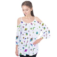 Space pattern Flutter Tees