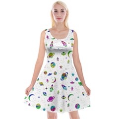 Space pattern Reversible Velvet Sleeveless Dress