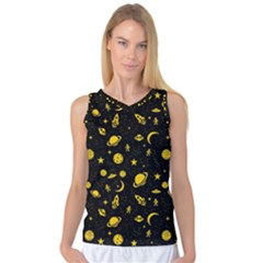 Space Pattern Women s Basketball Tank Top by ValentinaDesign