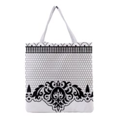 Transparent Lace Decoration Grocery Tote Bag by Nexatart