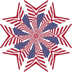 A Star With An American Flag Pattern Golf Umbrellas