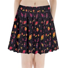 Space Pattern Pleated Mini Skirt by ValentinaDesign