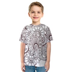 Henna Line Art Clipart Kids  Sport Mesh Tee