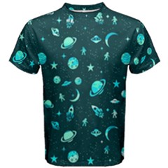 Space Pattern Men s Cotton Tee by ValentinaDesign
