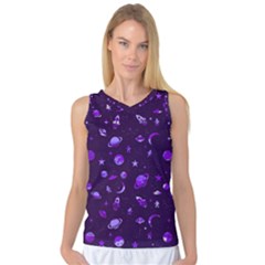 Space Pattern Women s Basketball Tank Top by ValentinaDesign