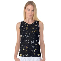 Space Pattern Women s Basketball Tank Top by ValentinaDesign