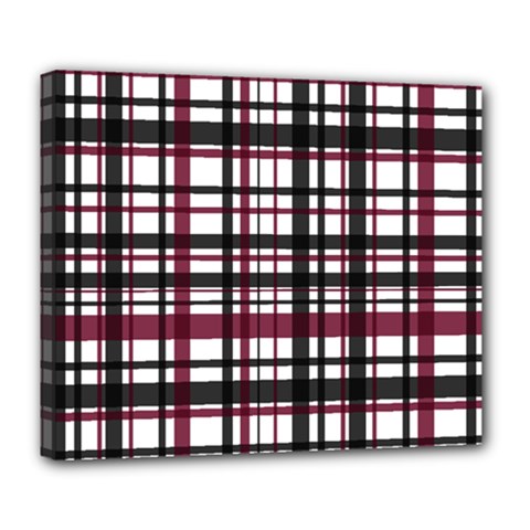 Plaid Pattern Deluxe Canvas 24  X 20   by ValentinaDesign