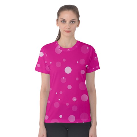 Decorative Dots Pattern Women s Cotton Tee by ValentinaDesign