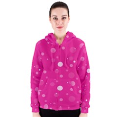 Decorative Dots Pattern Women s Zipper Hoodie by ValentinaDesign