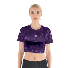 Decorative Dots Pattern Cotton Crop Top by ValentinaDesign