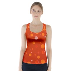 Decorative Dots Pattern Racer Back Sports Top by ValentinaDesign