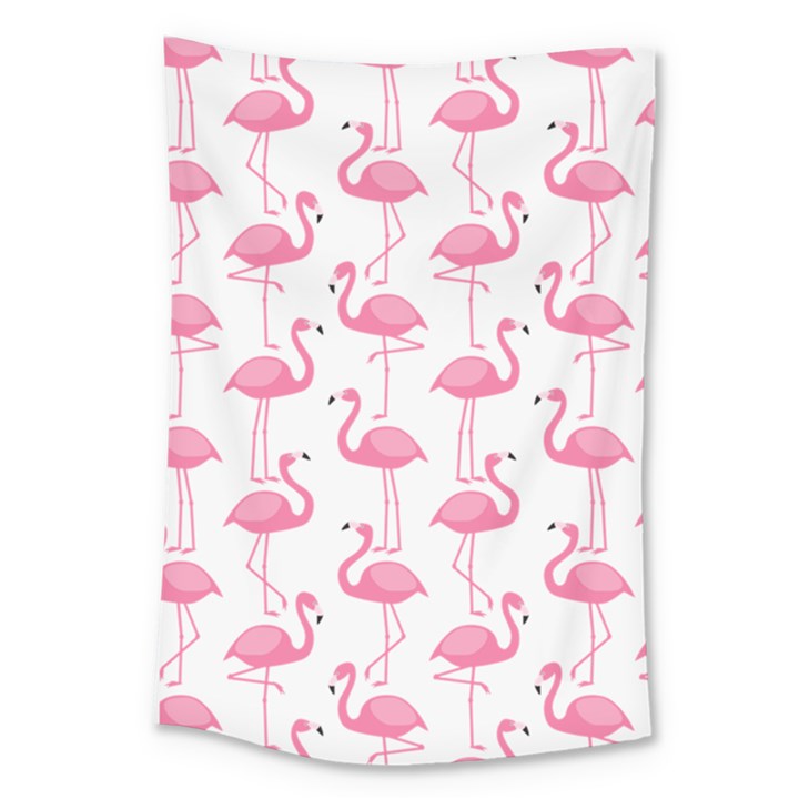 Pink Flamingos Pattern Large Tapestry