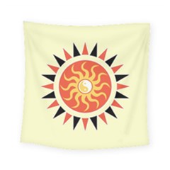 Yin Yang Sunshine Square Tapestry (small) by linceazul