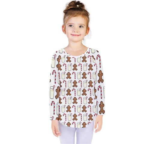 Christmas Trio Pattern Kids  Long Sleeve Tee by Nexatart