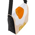 Egg Eating Chicken Omelette Food Flap Messenger Bag (S) View2