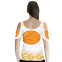 Egg Eating Chicken Omelette Food Butterfly Sleeve Cutout Tee  View2