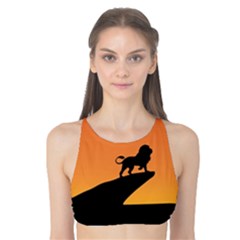 Lion Sunset Wildlife Animals King Tank Bikini Top by Nexatart