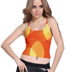 Abstract Orange Yellow Red Color Spaghetti Strap Bra Top by Nexatart