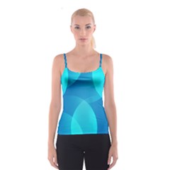 Abstract Blue Wallpaper Wave Spaghetti Strap Top by Nexatart