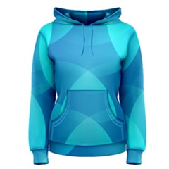 Abstract Blue Wallpaper Wave Women s Pullover Hoodie by Nexatart