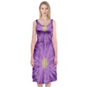 Purple Flower Floral Purple Flowers Midi Sleeveless Dress View1