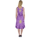 Purple Flower Floral Purple Flowers Midi Sleeveless Dress View2